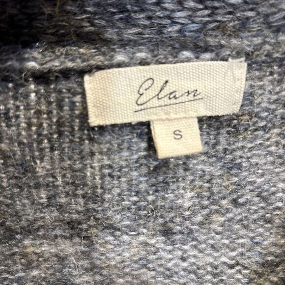 Elan Grey Ombré Cardigan Women's Size Small Relaxed Fit Pockets Buttons - Picture 3 of 14